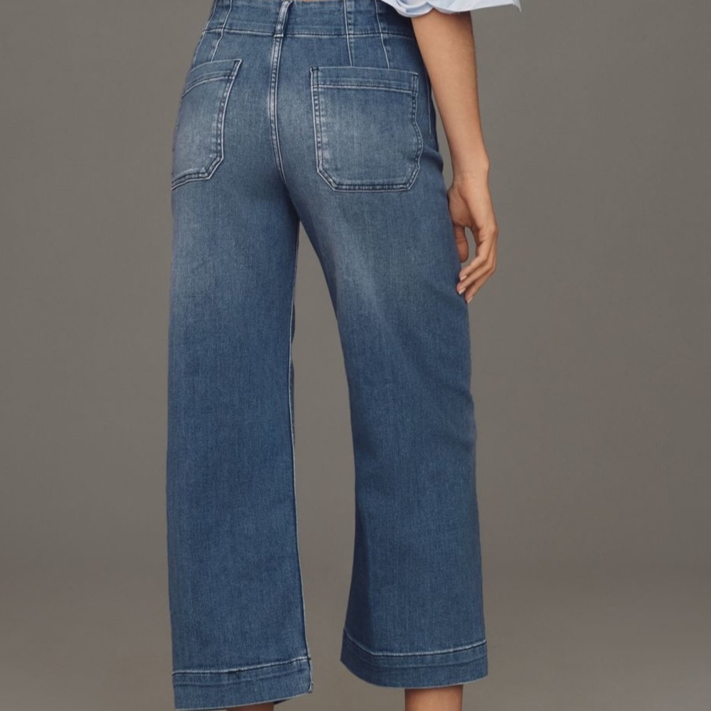 COPY - Colette high rise cropped wide leg jean by Maeve - Picture 3 of 7